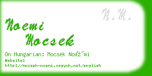 noemi mocsek business card